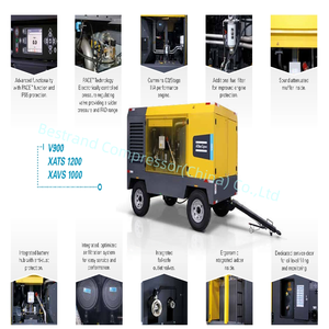 Compresseur d'<span class=keywords><strong>air</strong></span> diesel portable Atlas Copco XATS 1200, haute puissance, qualité industrielle, unité mobile pour chantiers de construction intensifs - Product Image 4