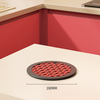 Ensemble de dessous-de-plat ronds traditionnels chinois en silicone, résistants à la chaleur et épaissis, pour casseroles, bouilloires, bols et assiettes, pour la maison