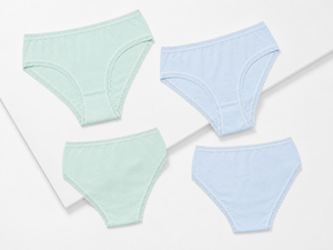 Slip Donna All'ingrosso a Vita Media <span class=keywords><strong>per</strong></span> Tutti i Giorni, 95% Cotone, <span class=keywords><strong>Taglie</strong></span> S-XL, con Bordo in Pizzo Ondulato, Morbidi e Traspiranti, Lingerie Intima - Product Image 3