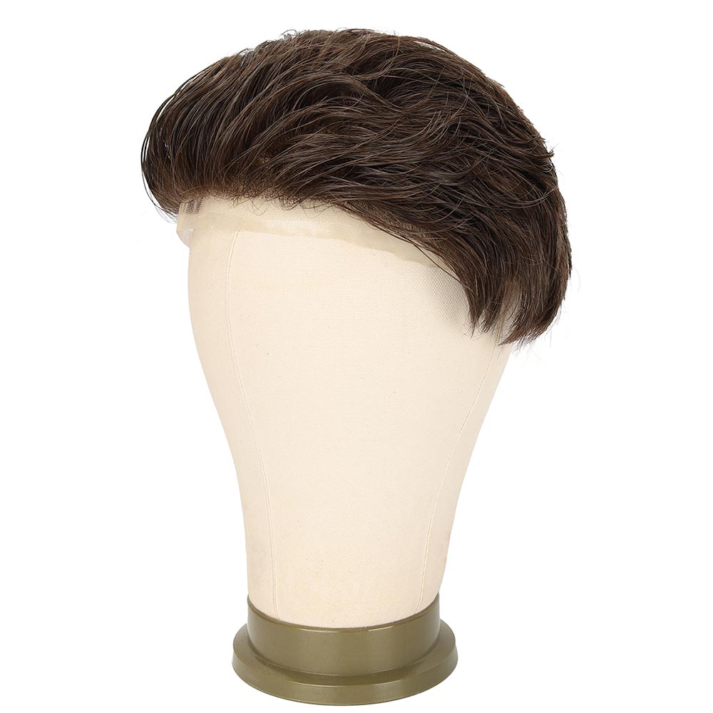 Factory Wholesale 105% Medium Light for Swiss Lace Toupee Man's Full Human Hair Wig Indian Hair for Swiss Lace 105% Medium