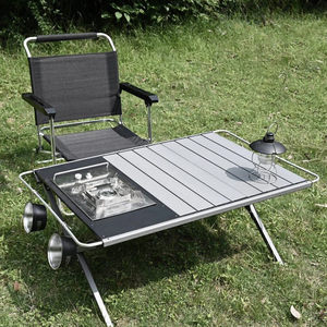 Ultra-light and Compact Beach Picnic Outdoor Folding <b>Table</b> Mini Folding Beach Picnic Roll <b>Table</b> - Product Image 6