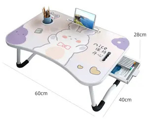 Flexible Modern style customization hardness can be cleaned MDF Material cartoon Portable laptop table