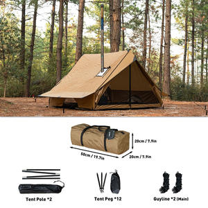 <span class=keywords><strong>Chalet</strong></span> 70 Tente cabine portable Pro avec cuisinière et deux poteaux de tente pour 2-3 personnes, randonnée, chasse et randonnée - Product Image 2