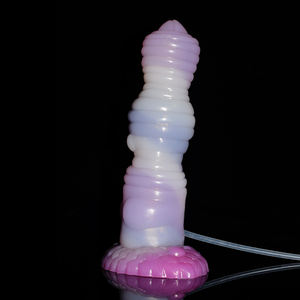 FAAK 21 cm dispositif de jeu sexuel Silicone gode pénis Spray eau monstre hommes coq avec pompe d'injection - Product Image 1