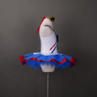 Jupe tutu de ballet patriotique pour enfants avec couronne de fleurs, tenue de concours de danse pour filles, fourniture d'usine