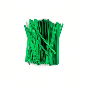 Alambre para atar plantas Ilan, 10 cm, plástico verde, para uso en jardín, aproximadamente 200 piezas - Product Image 1