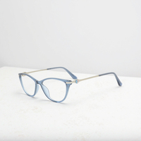 Nouvel arrivage de monture de lunettes décoratives pour femmes Oeil de chat TR90 monture optique haut de gamme lunettes en cristal multicolore monture de lunettes optique