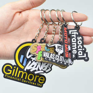 Manufacturer Customized 2D Soft PVC Keychains 3D KEY CHAIN Logo Personalized Silicone Keyring Carabiner Promotional Keychains