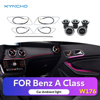 KYNCHO pour Mercedes Classe A W176, éclairage ambiant LED pour voiture, 64 couleurs, éclairage intérieur RGB 12V, lampe décorative pour voiture, éclairage intérieur automobile
