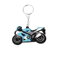 Porte-clés en Pvc personnalisé de moto modèle de Simulation 3d classique