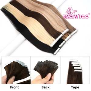 Extensiones de cabello con cinta adhesiva PU sin costuras K.SWIGS, cabello humano virgen chino Remy de doble capa premium - Adhesivo invisible y fuerte - Product Image 2