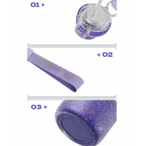 Bouteille d'eau sport premium en titane pur 21oz avec double couvercle anti-éclaboussures, sangle tressée et finition cristalline – Vente en gros ODM/OEM - Product Image 5