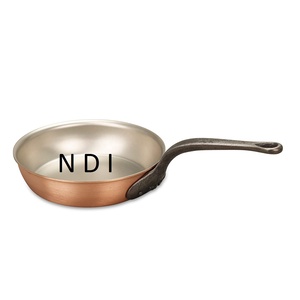 Poêle à frire au design martelé pour la cuisine Poignées en laiton Poêle à frire en cuivre de forme ronde Poêle à frire à usage hôtelier et domestique - Product Image 3
