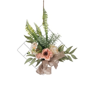 CallaFloral ผนังดอกไม้ประดิษฐ์แบบแขวน พร้อมดอกคามีเลียและใบไม้สีเขียว สำหรับตกแต่งบ้าน CF01149 - Product Image 5