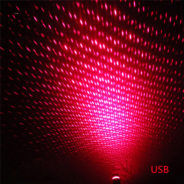 Car Roof Star Light Interior LED Starry Laser Atmosphere Ambient Projector USB Auto Decoration Night Home Decor Lights