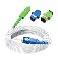 Cable de Conexión de Fibra Óptica Blindado de PVC LSZH SC/APC SM Simplex, Kit de Acopladores para Proyectos FTTH, Longitud Personalizada, Directo de Fábrica