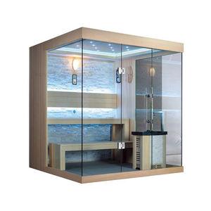 วิลล่าใช้ซาวน่าในร่มแบบโมเดิร์นสไตล์วิลลี่ วอนก้า ฟินแลนด์ พร้อมอ่างน้ำแข็งอินฟราเรด คอมโบอบไอน้ำแห้ง ไม้เนื้อแข็ง เบาะนอน คอมพิวเตอร์ - Product Image 3