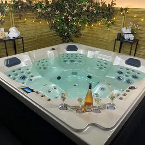 Acrylic Luxury Bobble Spa hot Tub Massage Whirlpool Bathtub Outdoor Body Benefits Spa for 5 Person