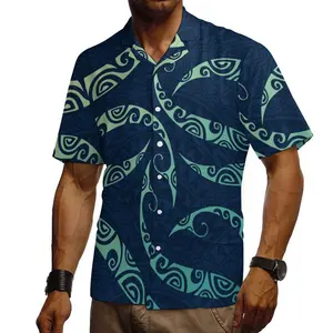 ขายร้อน1 MOQ ฤดูร้อนแขนสั้นที่มีปุ่มฮาวายผู้ชายเสื้อขนาดใหญ่7XL พิมพ์เสื้อ Aloha เสื้อ