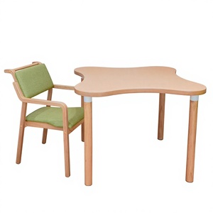 Round <b>Solid</b> <b>Wood</b> Dining <b>Table</b> Anti-Bump For Elderly Living Room Furniture - Product Image 3