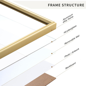 Классическая золотая фоторамка из алюминиевого сплава для винтажных настенных картин и домашнего декора. Оптовые металлические рамки для фотографий на заказ. - Product Image 3