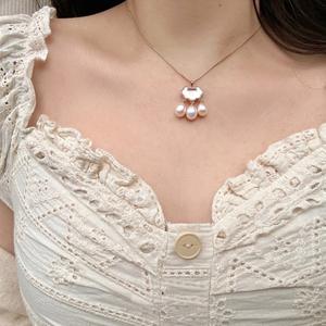 Collar de Estilo Chino para Mujer con Cierre Ruyi, Cadena Versátil Retro para Clavícula, Diseño Étnico de Lujo Ligero con Perla Natural - Product Image 4