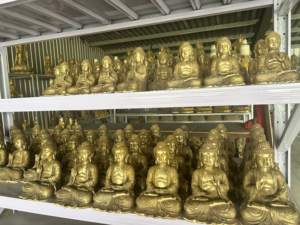 Sculpture de <span class=keywords><strong>Bouddha</strong></span> en laiton bouddhiste tibétain, déesse tenant un lotus, décoration murale de temple, <span class=keywords><strong>Tathagata</strong></span>, <span class=keywords><strong>Bouddha</strong></span> Maitreya, statue en bronze - Product Image 3