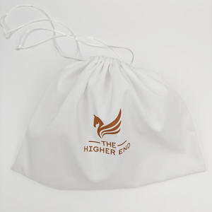 Luxury Cosmetic White Collector <b>Makeup</b> Organic Storage Dust-proof <b>Drawstring</b> <b>Bag</b> Eco-friendly Custom Jewelry Cotton Apparel - Product Image 5