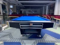 Hochwertiger Massivholz-Schiefer-Billardtisch 8ft 9ft Vollgröße Professioneller Amerikanischer Poolbillardtisch für Clubnutzung