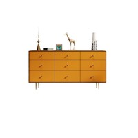 Lemari Kayu Solid Antik Buatan Tangan Sembilan Laci untuk Kamar Tidur Ruang Tamu Dekorasi Dinding Penyimpanan Desainer Gaya Cina