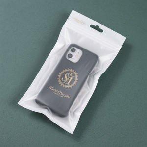 Étui de téléphone <span class=keywords><strong>zip</strong></span>-lock refermable à impression personnalisée 3C sac pochette à fermeture éclair à trois joints latéraux sacs d'emballage en plastique - Product Image 2