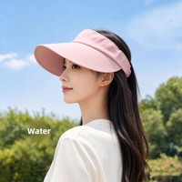 Topi Bisbol Wanita Warna Solid dengan Pinggiran Lebar dan Bagian Atas Terbuka, Kasual untuk Pemakaian Sehari-hari, Mode Musim Panas, Baru, Minimalis, Serbaguna, Topi Visor untuk Aktivitas Luar Ruangan.