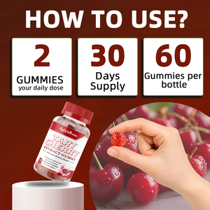 Toptan Vegan Kiraz Özü Jelibonları, Ürik Asit ve Eklem Fonksiyonları için Sağlık Takviyesi Jelibon Şekerleri - Product Image 5