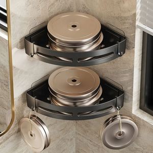 Adhesive Bathroom Shampoo Holder No Drill Shower Caddy <b>Shelves</b> Storage Organizer Corner Towel Holder <b>Wall</b> <b>Shelves</b> - Product Image 3