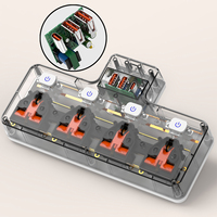 4 Stopkontak + 2 Port USB-A + 1 PD + 2 QC 3.0 10A IP44 Steker dengan Soket Power Strip Stopkontak Dinding