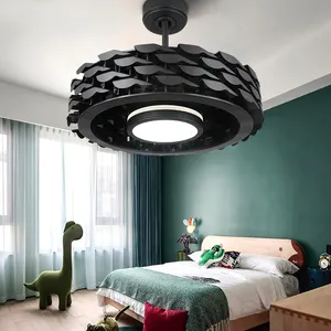 Le dernier ventilateur de plafond électrique sans lame de WIFI TUYA LED de refroidissement par air décoratif avec la télécommande de lumières