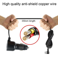 Adaptateur de chargeur de voiture DC 12V/24V en entrée, 5V 1.5A en sortie, avec câble de charge Type-C et protection contre les surcharges