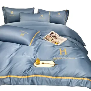 New high-quality washed silk tencel ice silk soft and durable sheet set bedding set series luxury four-piece set