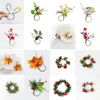 Décorations de Noël complémentaires de style européen, anneaux de serviette en aiguilles de pin - Origine Chine, directement du fabricant pour usage domestique