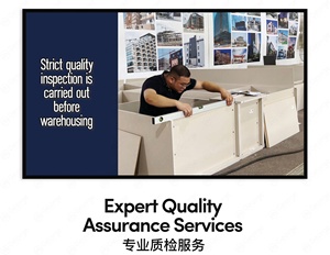 Meubles de cuisine modulaires modernes George en bois, finition laquée acrylique, plan de travail en marbre gris, évier, robinet, tiroir, panier, <span class=keywords><strong>5</strong></span>+ tiroirs - Product Image 5