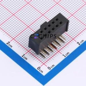 XDHF-AS0254-0852*6P Pin Socket Through hole Component (THT),P=2.54mm Connector 2x6P 2.54mm 2.54mm Square Hole - Product Image 1