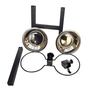 Ayarlanabilir yükseltilmiş Pet besleyici yükseltilmiş h-baz paslanmaz çelik çift çıkarılabilir köpek kase standı besleme istasyonu - Product Image 6