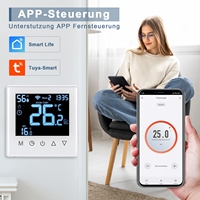 Thermostat intelligent WiFi / Zigbee, écran tactile LCD en verre trempé 2.5D, contrôleur de température programmable, contrôle par application, avec capteur