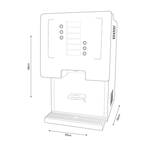 Enfriador de Agua con Botones, 30L/h, de Encimera, 6 Salidas, Origen Italia, Modelo 331348-PR - Product Image 2
