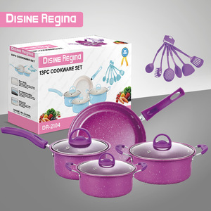 Commerce extérieur PC COOKWARE SET exportation pierre médicale de haute qualité 13 ensembles de pot de soupe au lait wok - Product Image 2