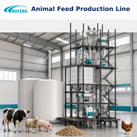 Usine de fabrication d'aliments pour animaux clé en main Mufeng 6-8TPH, ligne de production d'aliments pour animaux, solution d'usine de granulés pour volailles et bétail