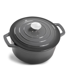 Juegos de cazuela de Horno Holandés de esmalte de hierro fundido de alta calidad, utensilios de cocina, olla y sartén de esmalte de hierro fundido gris, servicios personalizados - Product Image 2