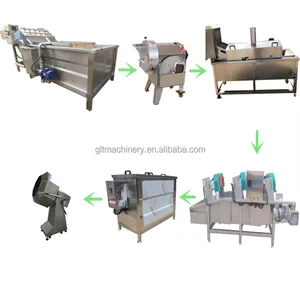 Potato French Fries Production Line Trade Small Scale Potato Chips Making Machine Spiral Potato Chips Making Machine