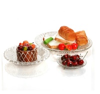 Assiettes rondes en verre transparent Décoration de mariage PZ03