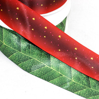 Rubans écologiques personnalisés de 4 cm, imprimés en couleur arc-en-ciel, en polyester et soie, de luxe, sublimation, double face, satin, motif floral
